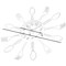 Decorative 3D Cutlery Utensil Spoon and Fork Wall Clock for Kitchen, Playroom or Bedroom